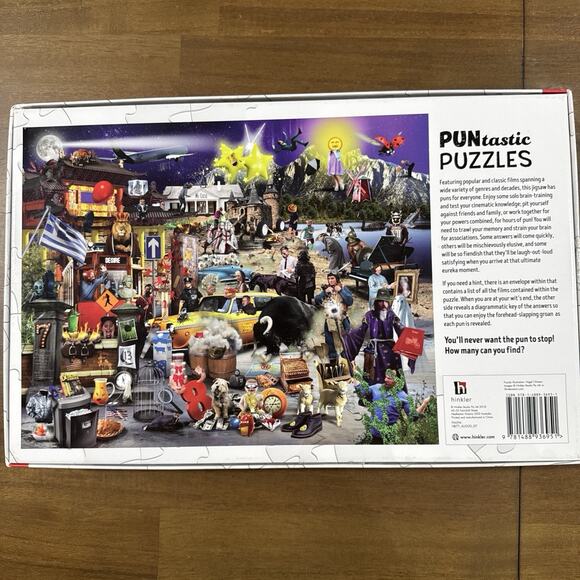 Hinkler Puzzle 100 Movie Visual Puns 1000 Piece Jigsaw Puzzle Infinity Fun - Picture 8 of 10